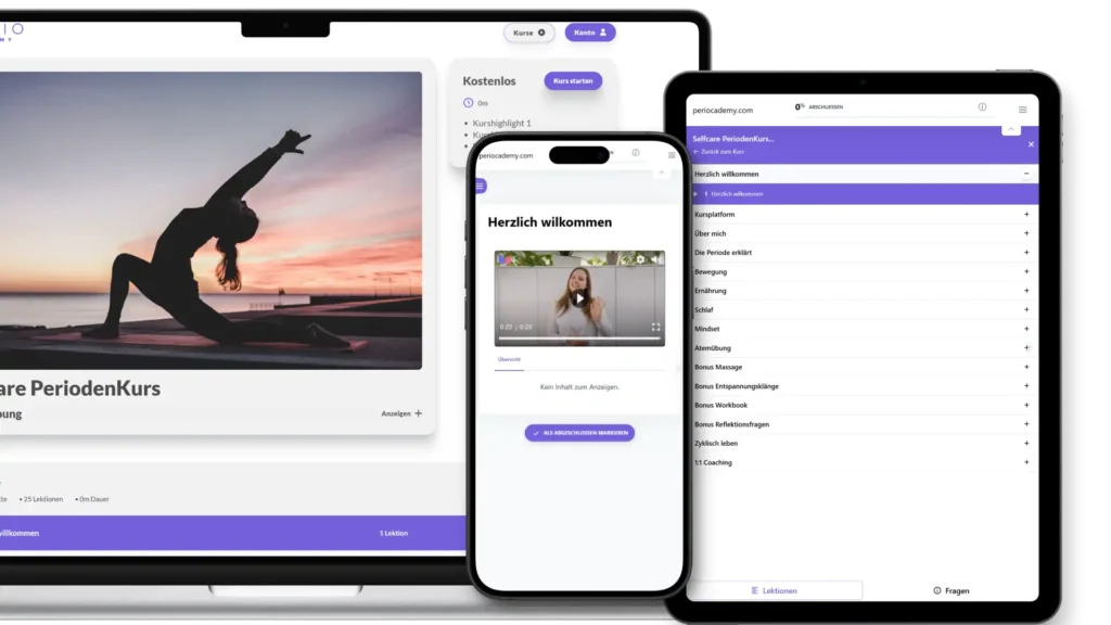 Periomea Selfcare Periodenkurs Mockup